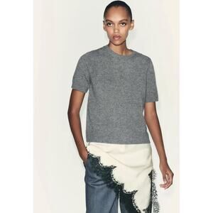 Zara 100% Wool Short Sleeve Sweater